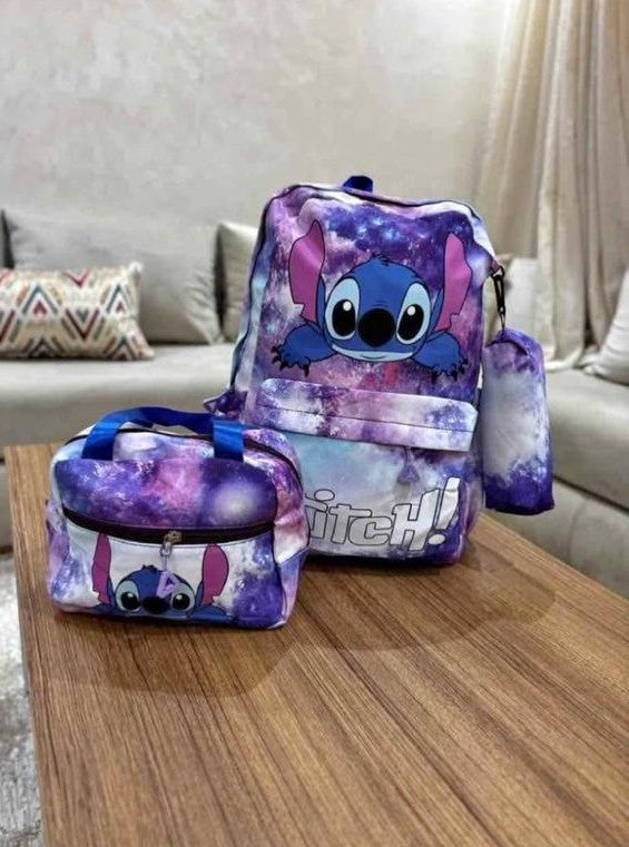 🎒 Pack Cartable Stitch (3 pièces) + Bouteille Offerte – Livraison Gratuite