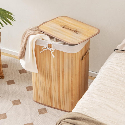 Panier à Linge en Bambou – Élégant & Pratique pour Votre Maison