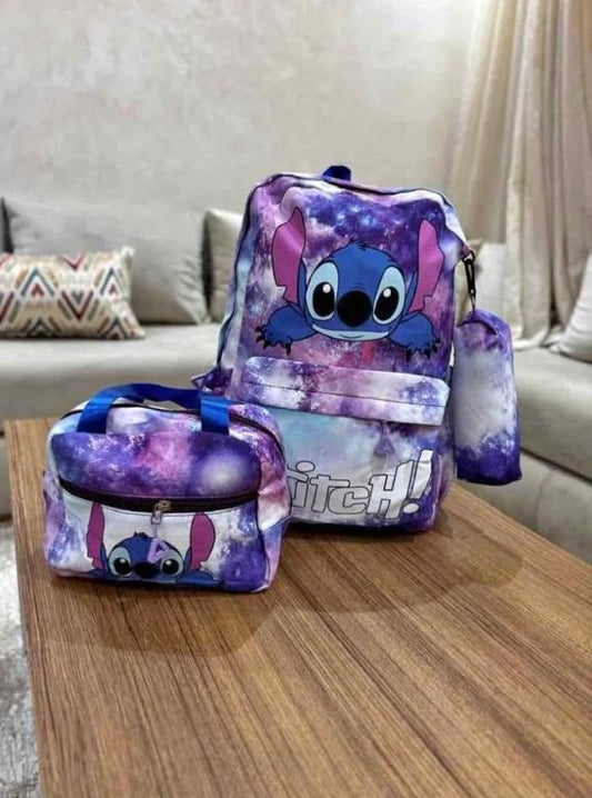 🎒 Pack Cartable Stitch (3 pièces) + Bouteille Offerte – Livraison Gratuite